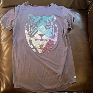 All in Motion Graphic Iridescent  Tiger T-Shirt in Purple 14/16